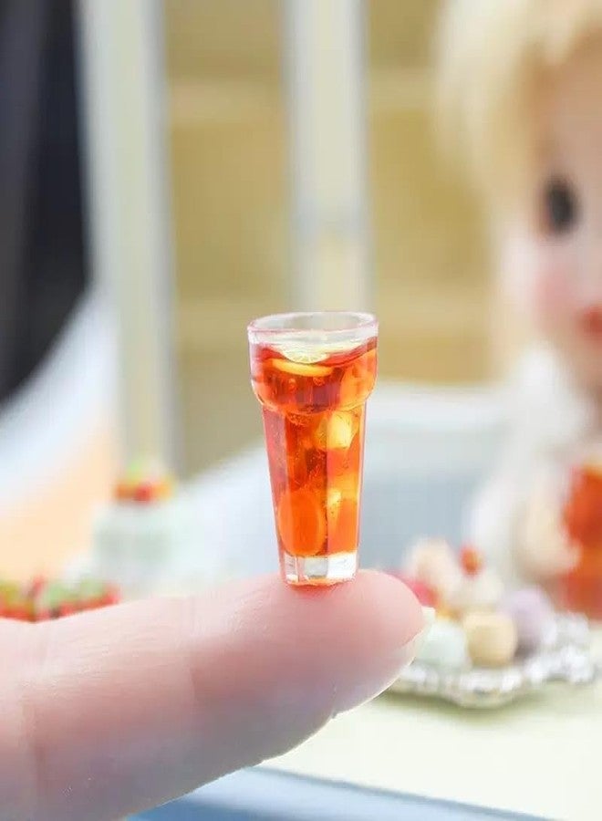 aoukoslt 5Pcs Mini 1:12 Dollhouse Miniature Food Lemon Tea Cups, Classic Kitchen Toys, Simulation Doll House Drinks Model Toy, DIY Doll House Kit, Decorations - Image 5